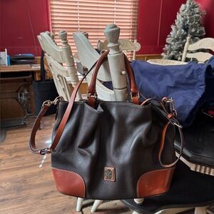 Dooney Bourke Satchel Dark Brown.